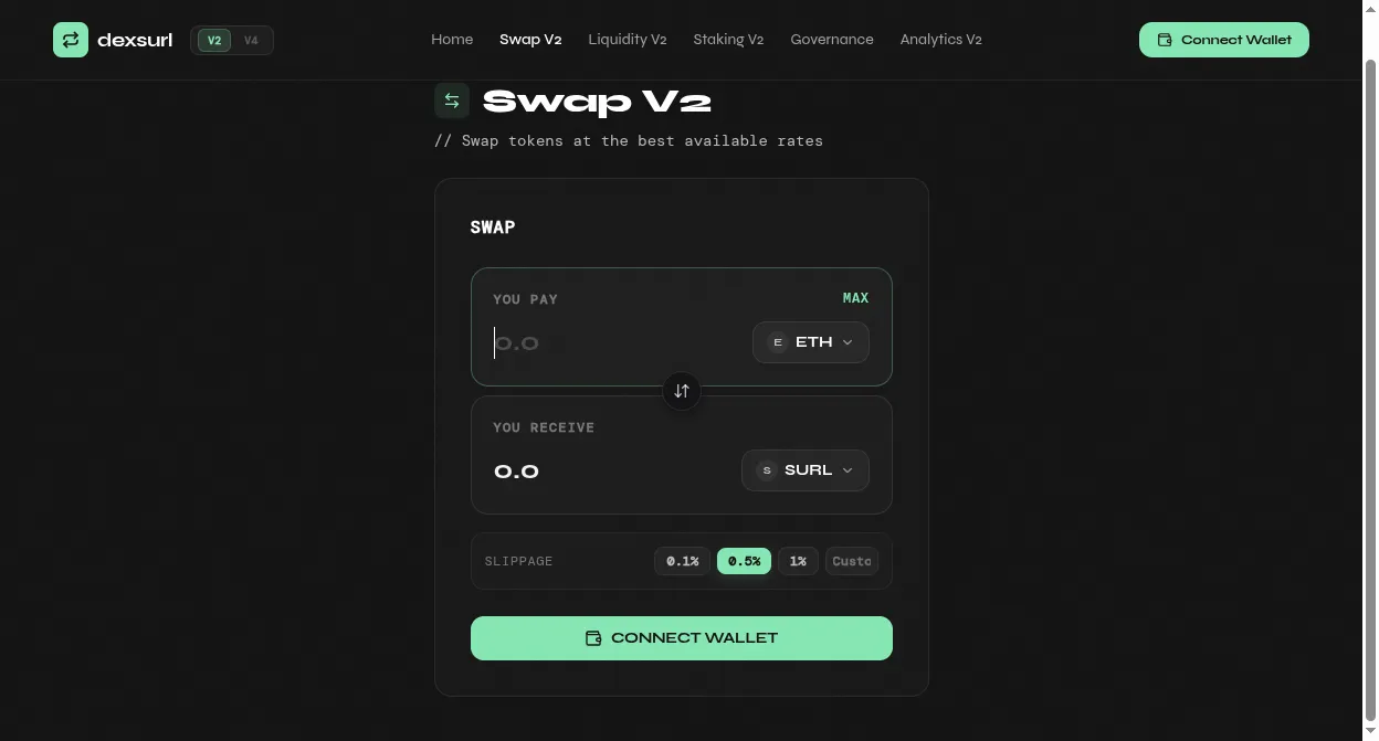 DeFi AMM DEX Interface showing token swap panel and liquidity details
